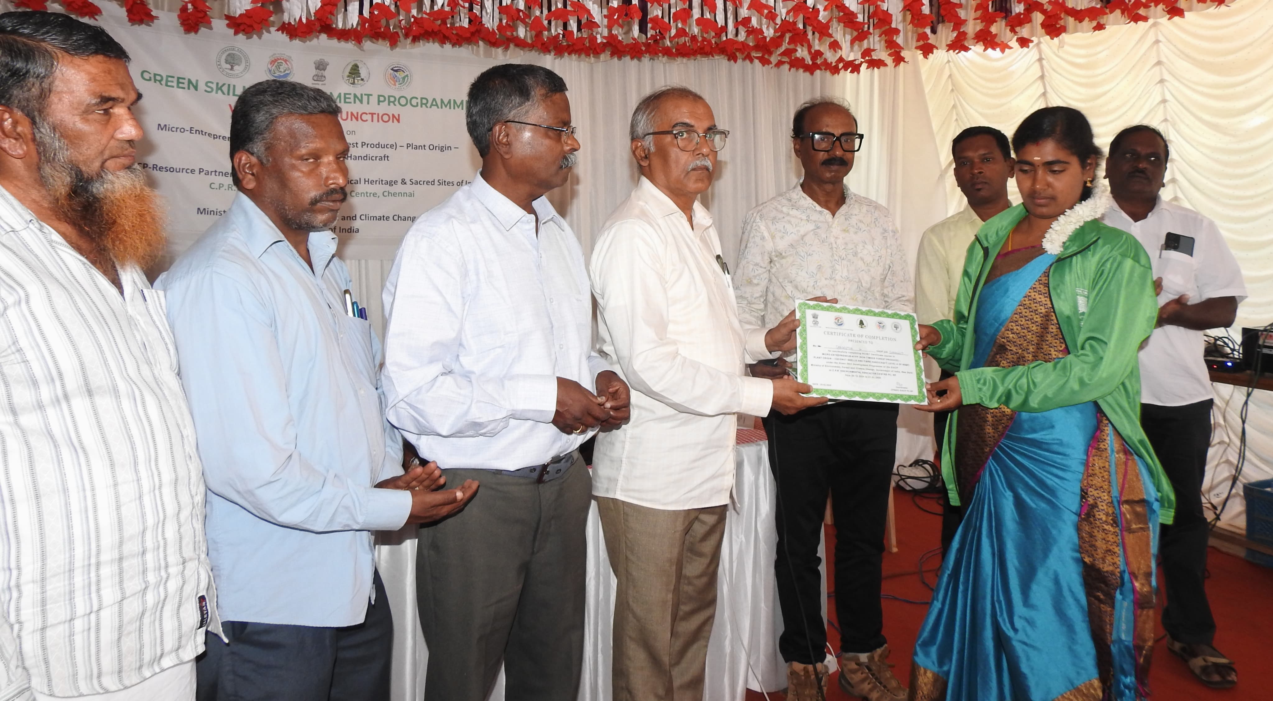 Dr. P. Sudhakar, Director and EIACP Coordinator, CPREEC, Chennai distributed the Course Completion C